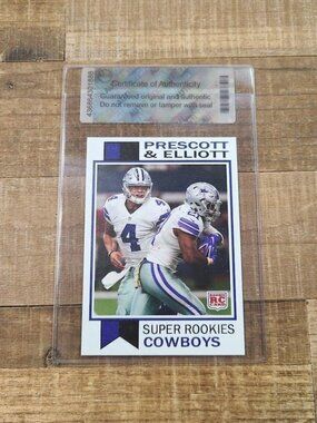 Dak Prescott Ezekiel Elliott rookie custom card